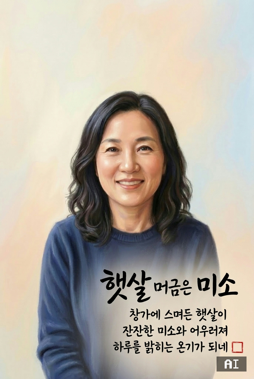 시적인 고운 파스텔 (캐리커처)