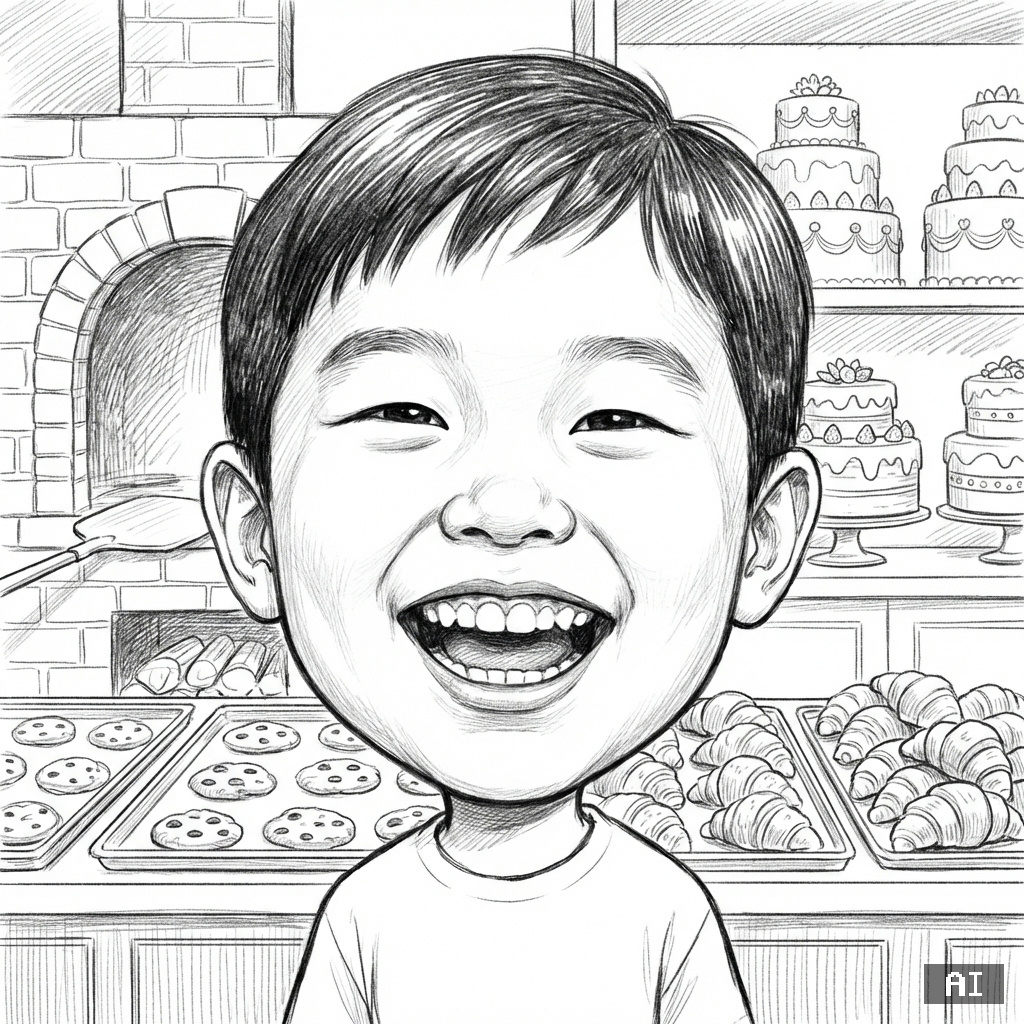 제과제빵사 (스케치) (캐리커처)