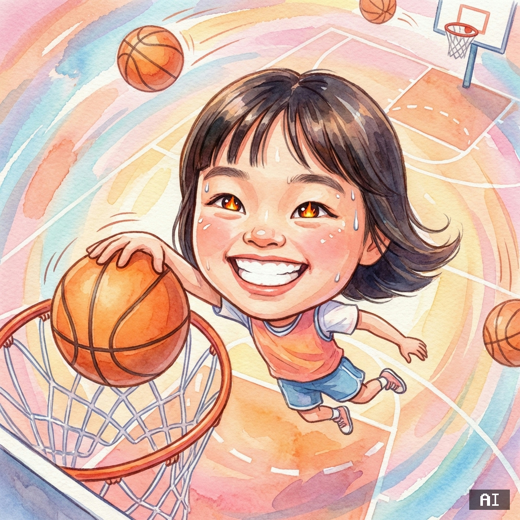 농구선수 (여,수채화) (캐리커처)