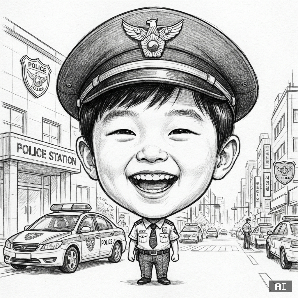 경찰관 (스케치) (캐리커처)