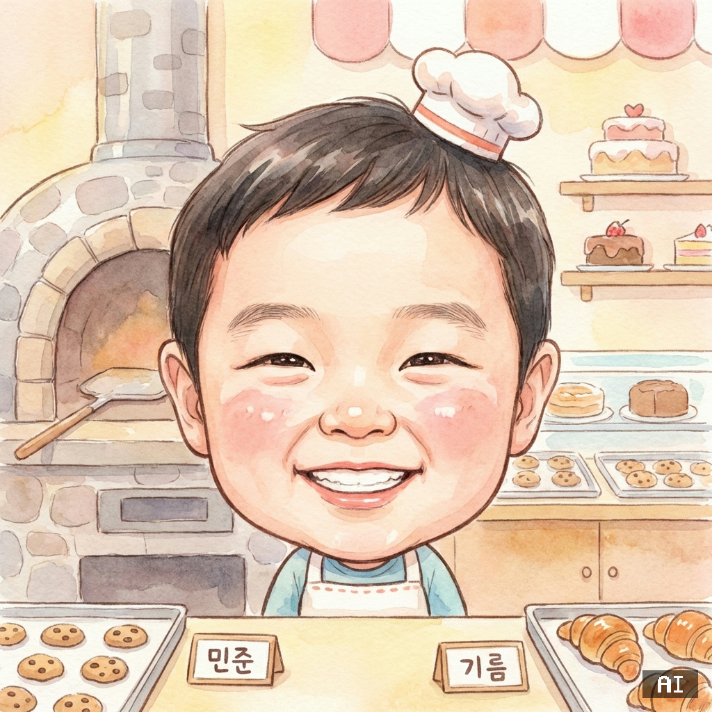 제과제빵사 (수채화) (캐리커처)
