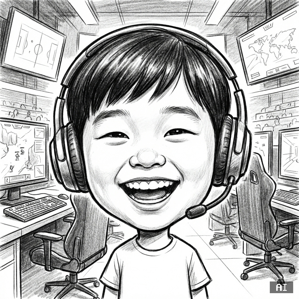 프로게이머 (스케치) (캐리커처)