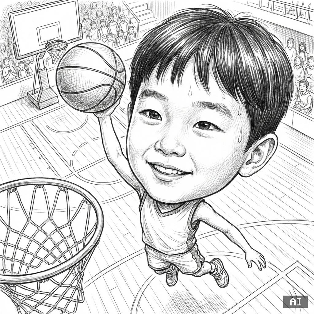 농구선수 (남,스케치) (캐리커처)
