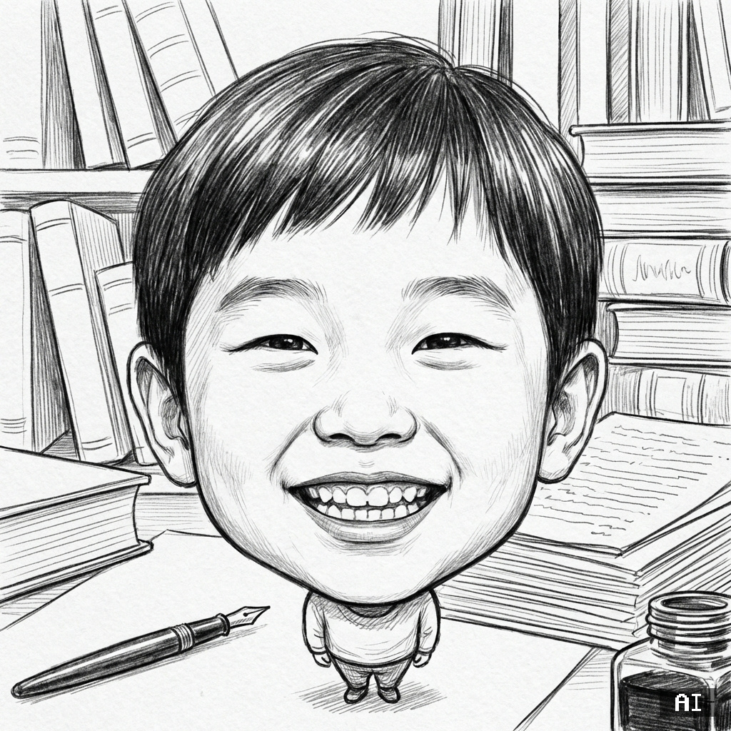 작가 (스케치) (캐리커처)