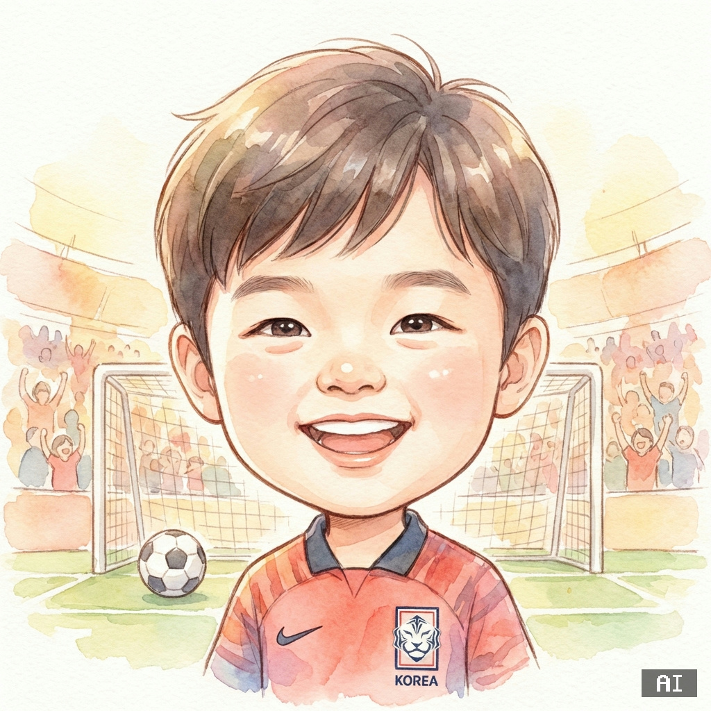 축구선수 (남,수채화) (캐리커처)