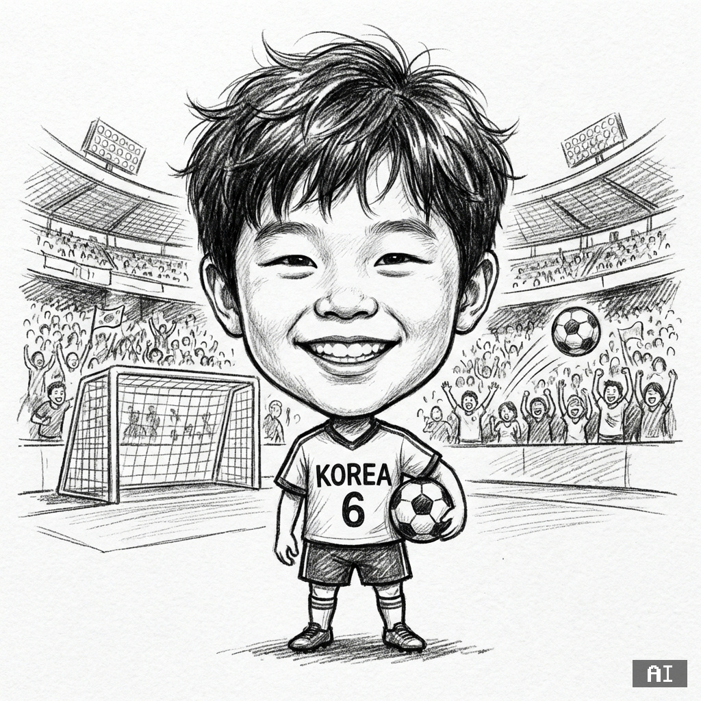 축구선수 (남,스케치) (캐리커처)