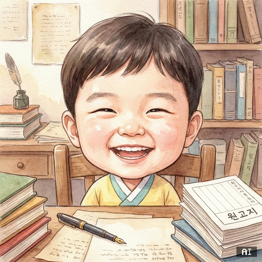 작가 (수채화) (캐리커처)