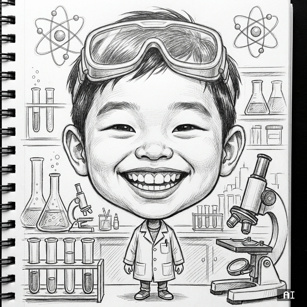 과학자 (스케치) (캐리커처)