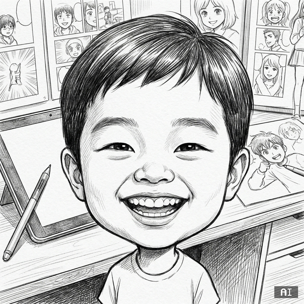 만화가 (스케치) (캐리커처)