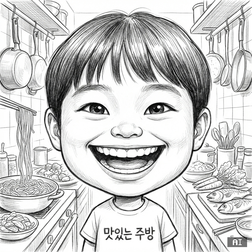요리사 (스케치) (캐리커처)