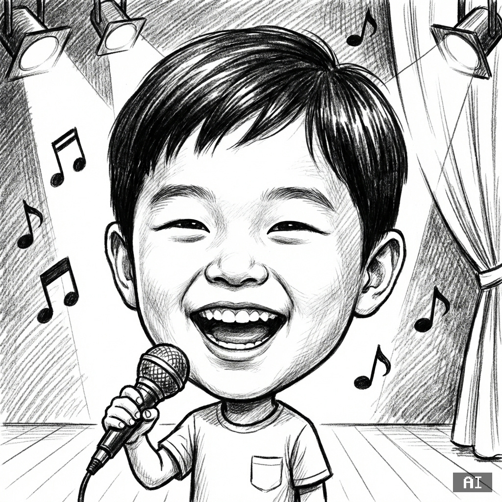 가수 (스케치) (캐리커처)