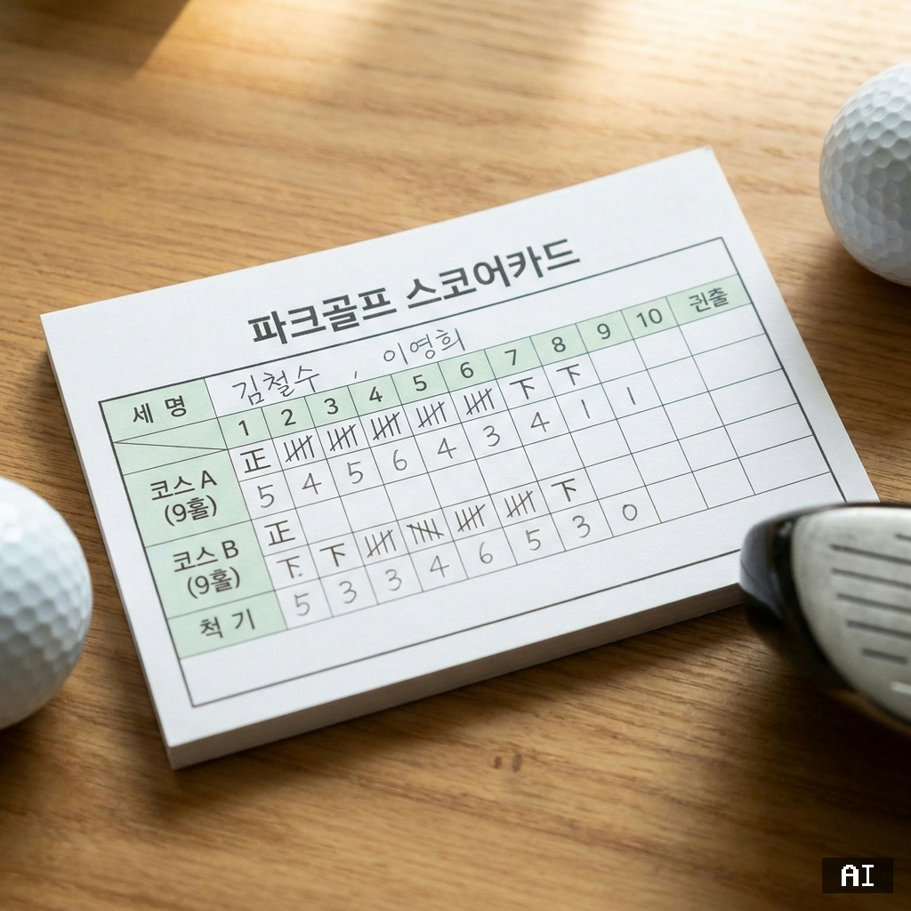 파크골프 스코어 (캐리커처)