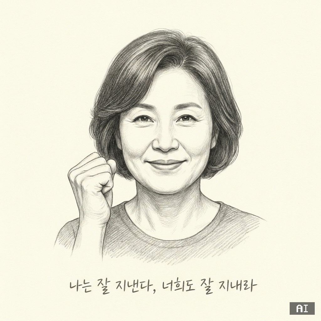 부모연필스케치 (캐리커처)