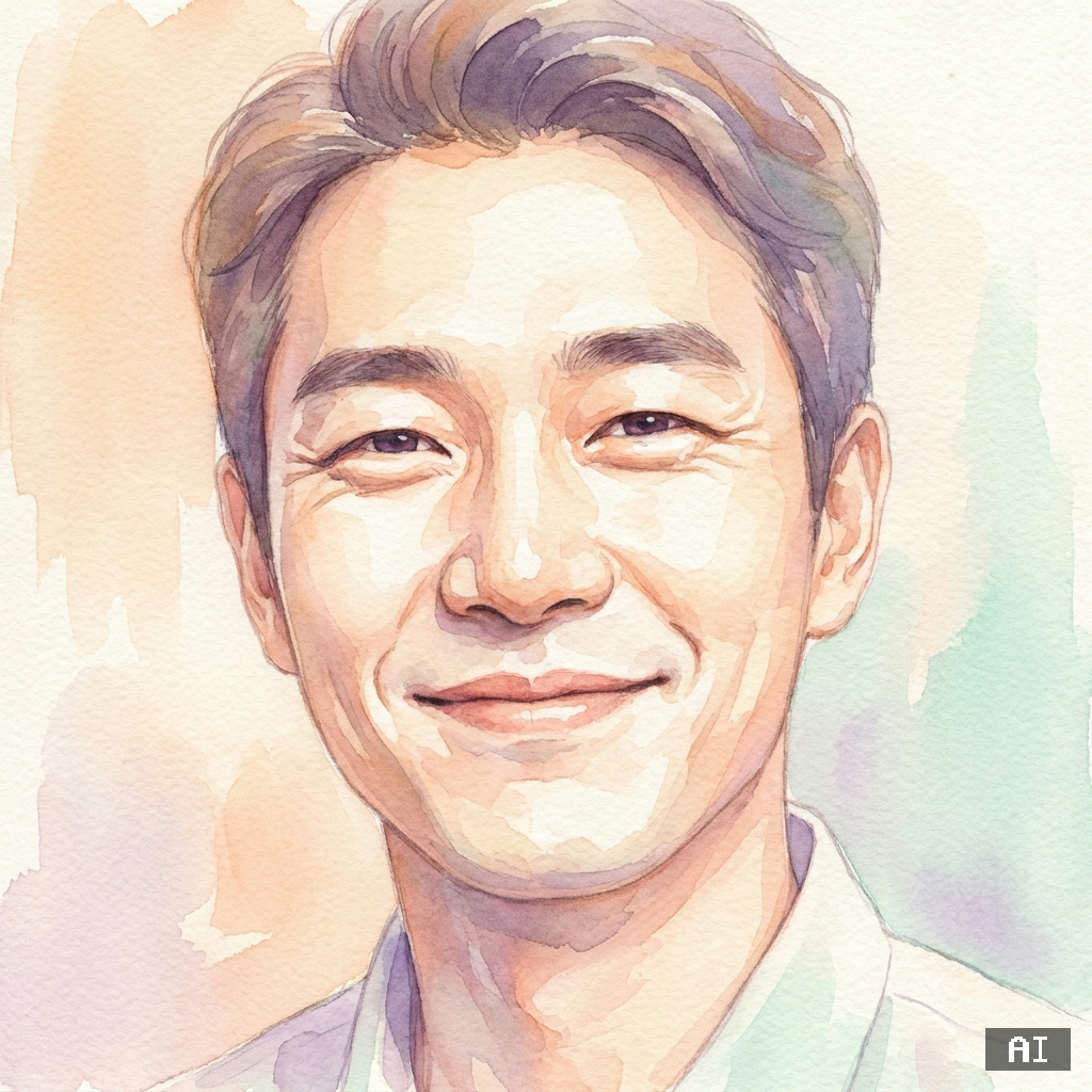 수채화 초상 스타일 캐리커처