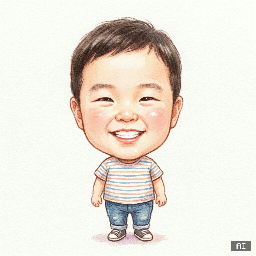 큰머리 전신 (캐리커처)