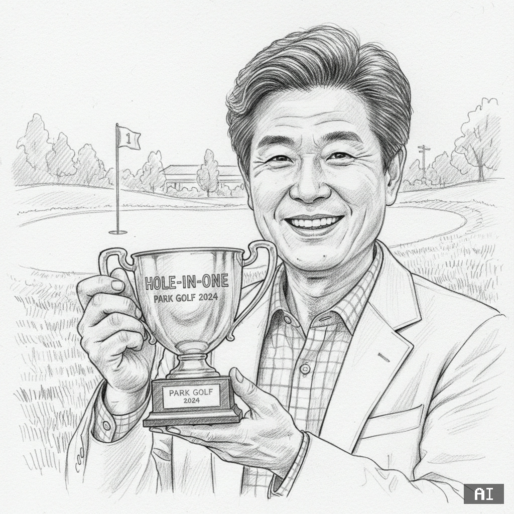 홀인원 기념 (흑백스케치)